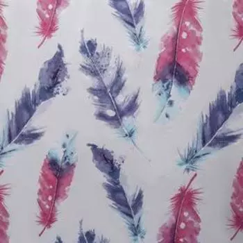 Штора для ванной комнаты Доляна «Пёрышки», 180×180 см, EVA