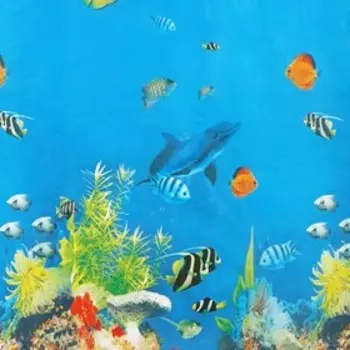 Штора для ванной комнаты Доляна «Рыбки», 180180 см, PEVA