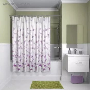 Штора для ванной комнаты IDDIS B01P118i11, размер 180 x 180 см, полиэстер