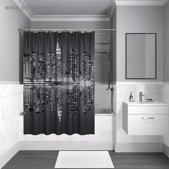 Штора для ванной комнаты IDDIS B04P118i11, размер 180 x 180 см, полиэстер