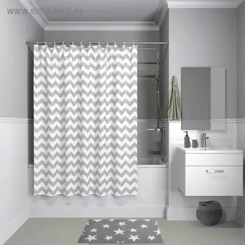Штора для ванной комнаты IDDIS B07P118i11, размер 180 x 180 см, полиэстер