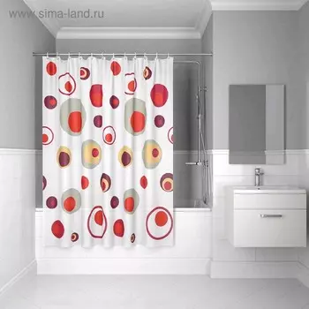 Штора для ванной комнаты IDDIS PEVA P19PV11i11, размер 180 х 180 см
