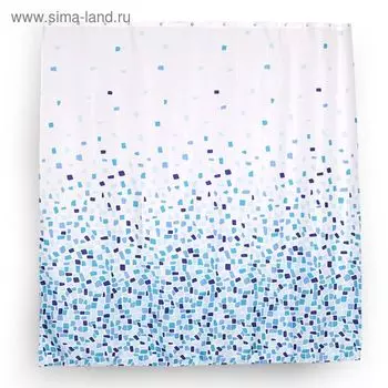 Штора для ванной комнаты Mozaic, тканевая, 180 х 180 см