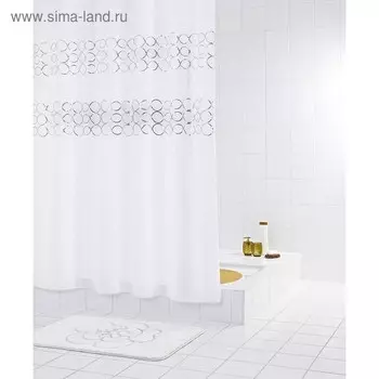 Штора для ванной комнаты Paillette, цвет желтый/золотой 180х200 см