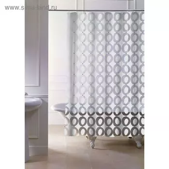 Штора для ванной «Полумесяц» 180х200