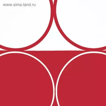 Штора для ванных комнат Circle, цвет красный, 180x200 см