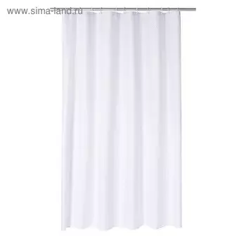 Штора для ванных комнат Diamond, цвет белый, 180x200 см