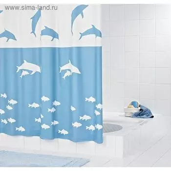 Штора для ванных комнат Flipper, цвет синий