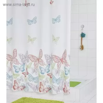 Штора для ванных комнат Papillon, полупрозрачная, 180х200 см