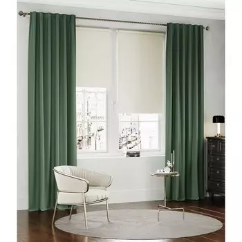 Штора «Канвас», размер 150x260 см, цвет шалфей