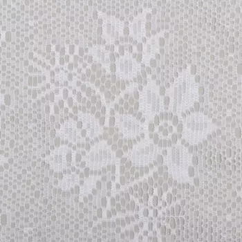 Тюль на кухню без шторной ленты, 170х175 см, цвет белый, 100% полиэстер