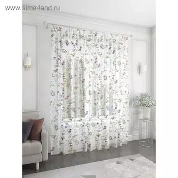 Штора, «Лён», размер 300x260 см, вуаль