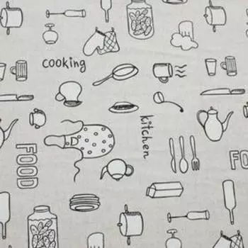 Штора на тесьме Dishes, размер 136x175 см