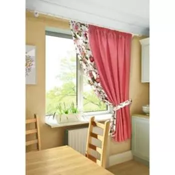 Штора на тесьме Kimberly Red, размер 175x175 см