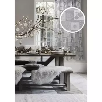 Штора на тесьме с подхватом Эскар, размер 160x175 см