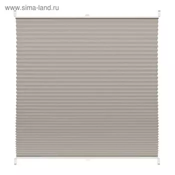 Штора плиссе «Плайн», 45 х 160 см, цвет серый