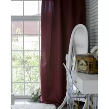 Штора портьерная "Этель" 130х280 см Дамаск CRABAPPLE SOLID,100% п/э
