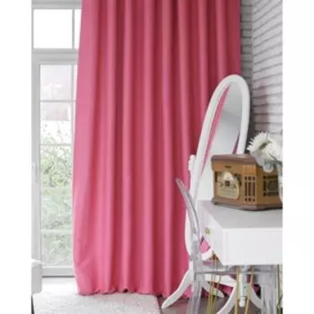 Штора портьерная «Этель» 130300 см, двусторонний блэкаут, розовая, пл. 240 г/м, 100% п/э