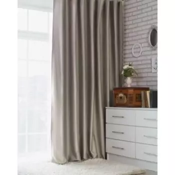 Штора портьерная «Этель» 130300 см, двусторонний блэкаут, цвет Серебряный, пл. 240 г/м, 100% п/э