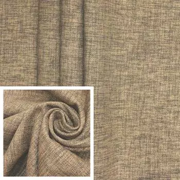 Штора портьерная, размер 200х270 см, блэкаут, лён, цвет тёмно-бежевый №32