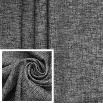 Штора портьерная, размер 200х270 см, блэкаут, лён, цвет тёмно-серый №34