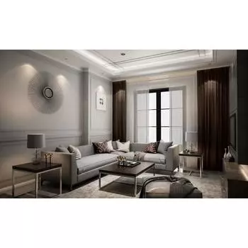 Штора портьерная, размер 200х270 см, блэкаут, лён, рогожка, цвет коричневый