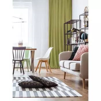 Штора портьерная, размер 200х270 см, канвас, цвет оливковый