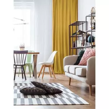 Штора портьерная, размер 200х270 см, канвас, цвет жёлтый