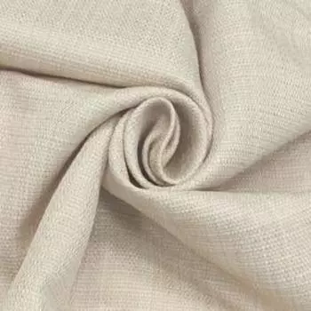 Штора портьерная, размер 200х270 см, лён однотонный, цвет бежевый