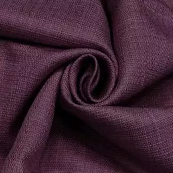 Штора портьерная, размер 200х270 см, лён однотонный, цвет брусника