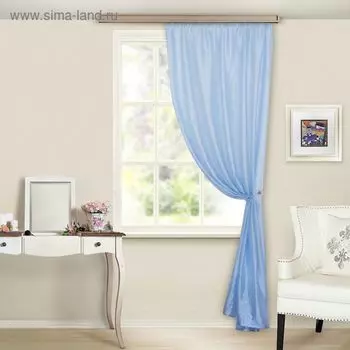 Штора портьерная «Тергалет», 140х260 см-1шт., цвет голубой