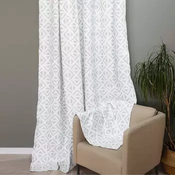 Штора портьерная Witerra Треугольник 200х280см, серый, блэкаут, пэ100%