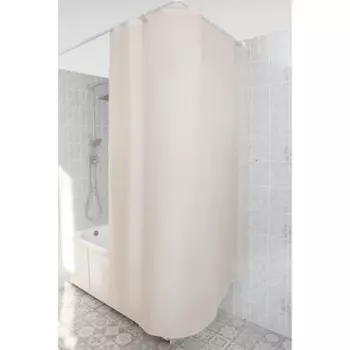 Штора Premium для ванной, с утяжелителем, 180х200 см, PLE, цвет бежевый