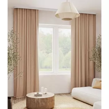 Штора «Престиж», размер 200x260 см, цвет песочный