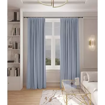 Штора «Престон», размер 180x260 см, цвет стальной