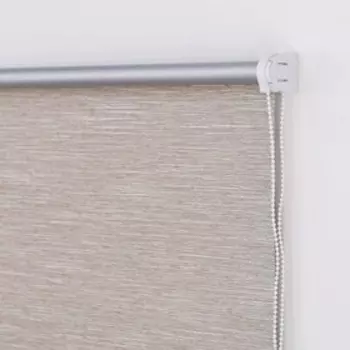 Штора рулонная «Блэкаут Штрих», 120х175 см, цвет коричневый