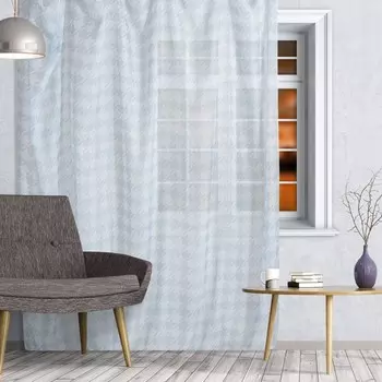 Штора Старс 250x260 см, голубой, пэ