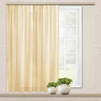 Штора-тюль для кухни Witerra 140х145см, шампань, вуаль, пэ100%