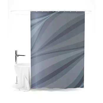 Шторка для ванной «Сирень» «Абстрактный минимализм серого», 145х180 см, цвет серый