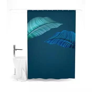 Шторка для ванной «Сирень» «Умиротворение», 145х180 см, цвет зелёный