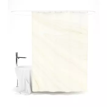 Шторка для ванной «Сирень» «Узоры на бежевом», 145х180 см, цвет бежевый