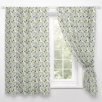 Шторы для кухни «Цапли», размер 145x180 см