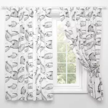 Шторы для кухни «Рыбки», размер 145x180 см