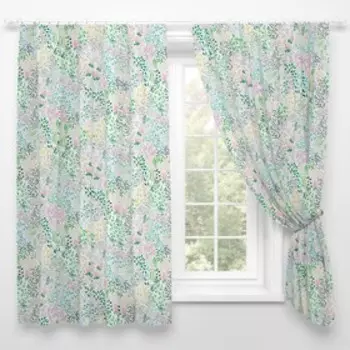 Шторы для кухни «Весенний луг», размер 145x180 см