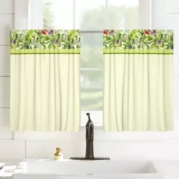 Шторы-кафе «Первоцвет», размер 100x60 см, 2 шт