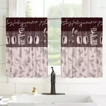 Шторы-кафе, размер 100x60 см, 2 шт