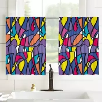 Шторы-кафе, размер 100x60 см, 2 шт