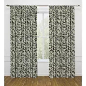 Шторы «Магнолия», размер 145х260 см, цвет бежевый, 2 шт в наборе