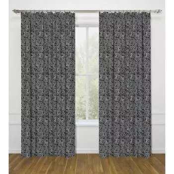 Шторы «Магнолия», размер 145х260 см, цвет графитовый, 2 шт в наборе