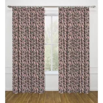 Шторы «Магнолия», размер 145х260 см, цвет розовый, 2 шт в наборе